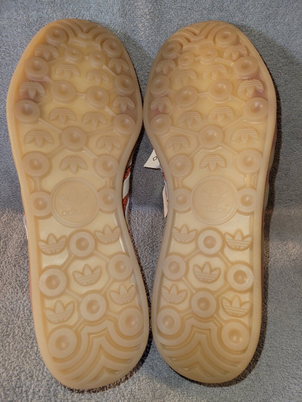 Adidas Gazelle Orange Off White Tan Gum Men's Size 9.5 Sneakers JS0713 (#2832) - Picture 8 of 16